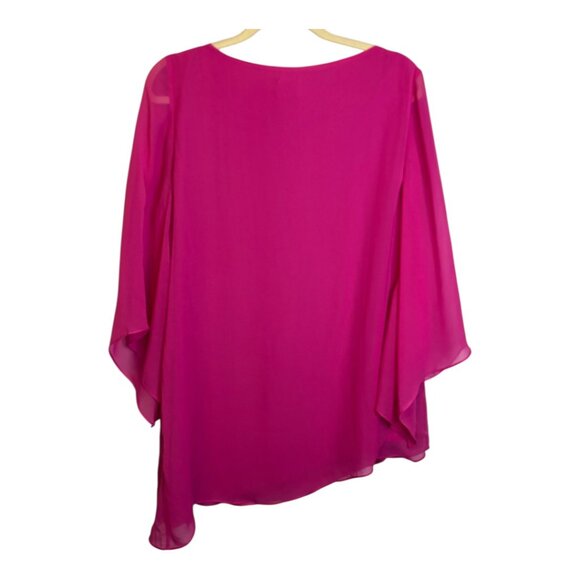 Chico's Blouse Women's Size Medium Flutter Flowy Office Pink Chico's 1 - Picture 2 of 4